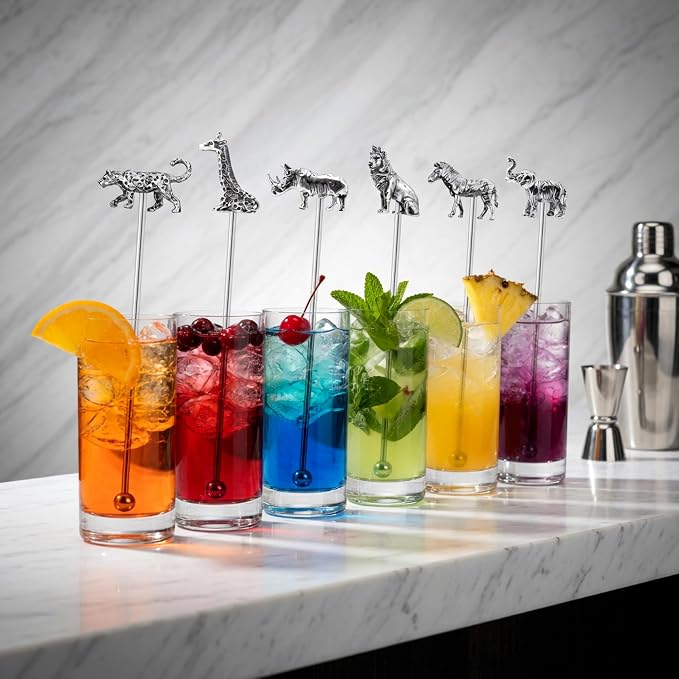 Homestia 7.5" Stainless Steel Swizzle Sticks, Drinks - Image 4