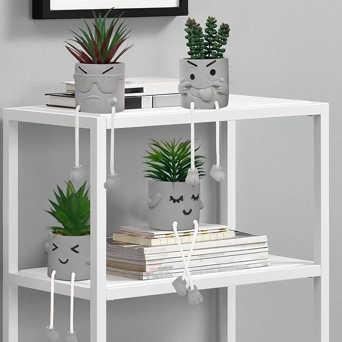 MAKHOT Artificial Succulents Potted Plant Set, Faux Succulents Office - Image 6