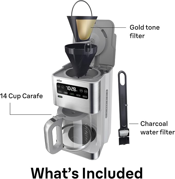 Braun PureFlavor 14‑Cup Programmable Coffee Maker – Fast Brew Speed, Touch - Image 6