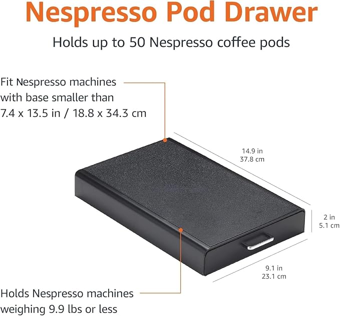 Amazon Basics Nespresso OriginalLine Coffee Pod Storage Drawer Holder, 50 - Image 2