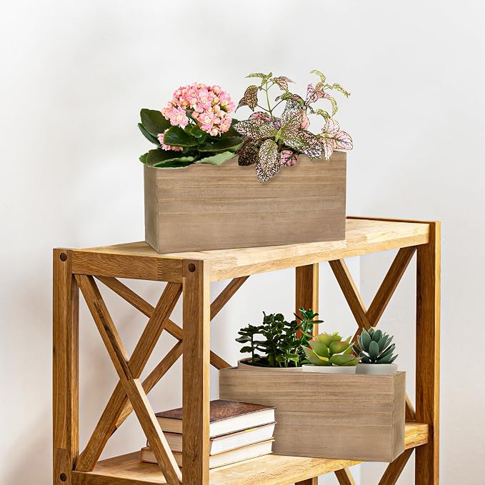 6 Pcs Rustic Wooden Boxes for Storage, Decorative, Arts & Crafts, Rectangle - Image 9