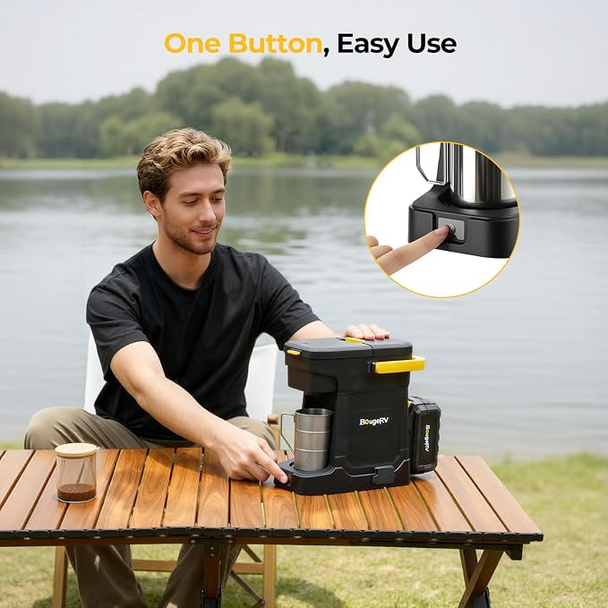 BougeRV Coffee Maker with 18V 8Ah Battery Powered Compatible with K Cup Coffee - Image 9