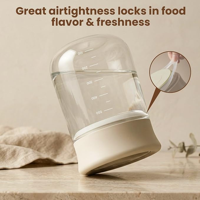 OURCABECUE Wide Mouth Mason Jar 16oz, Newly Upgraded Easy Open Rotating Lid - Image 3