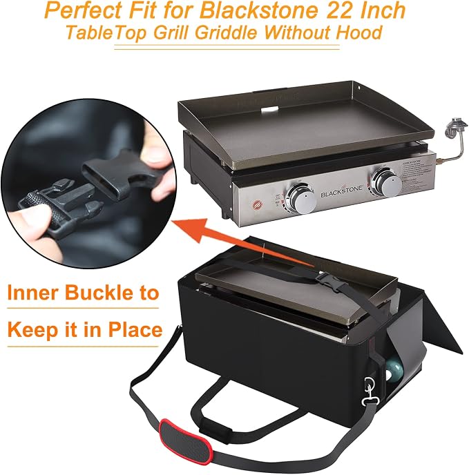 22" Griddle Carry Bag for Blackstone 22 Inch Tabletop Grill Without Hood - Image 3