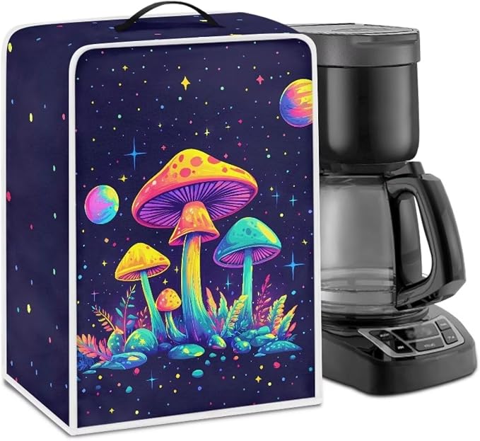 Mushroom Planet Coffee Machine Covers Folding Covers by Kathyboom