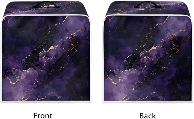 Purple Marble Coffee Machine Cover Dust Coffee Maker Cover Kitchen Appliance - Image 2