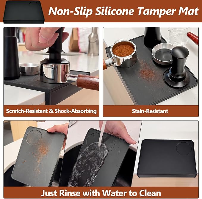7 Pcs 51mm Espresso Accessories Kit, Spring Loaded Calibrated Tamper, WDT Tool - Image 6