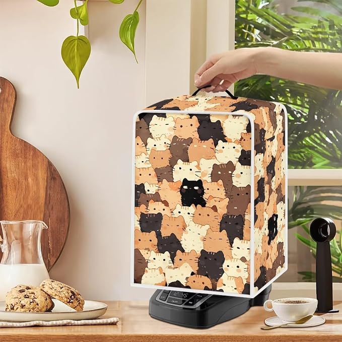 Cat Coffee Maker Dust Cover Small Kitchen Appliance Cover Compatible Most - Image 4