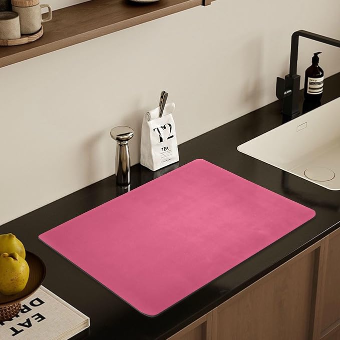 Azalea Dish Drying Mat for Kitchen Counter No-slip Rubber Bottom Drainer Mats - Image 7