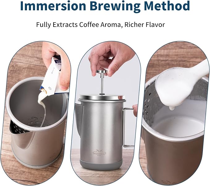 MERMOO YILAN Stainless Steel French Press - Image 8