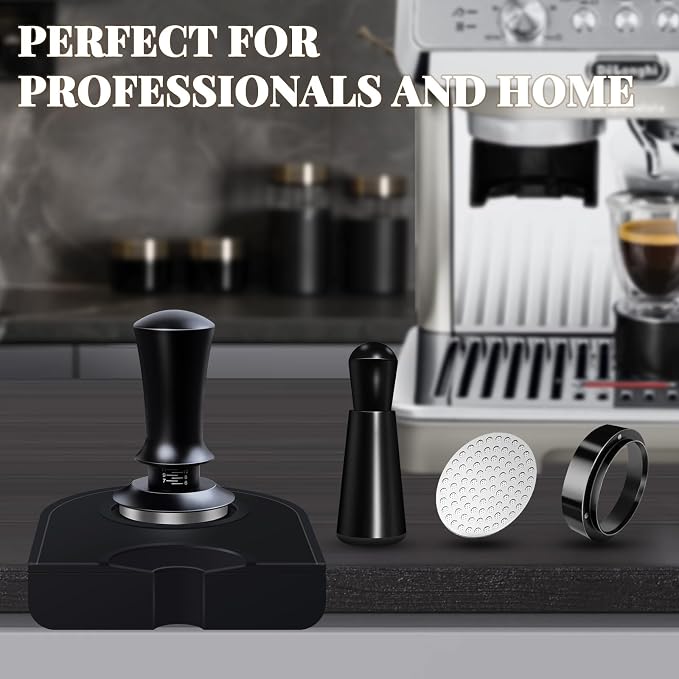 Espresso Accessories Kit 51mm, Espresso Tamper, WDT Tool, Espresso Tamper Mat - Image 2