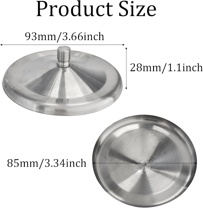 3.66 Inch Stainless Steel Cup Lid, Round Coffee Tea Mug Cover Dustproof Water - Image 2