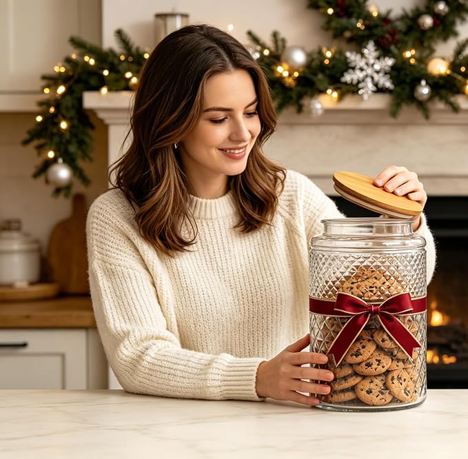 1 Gallon Large Airtight Glass Storage Jars - Image 9