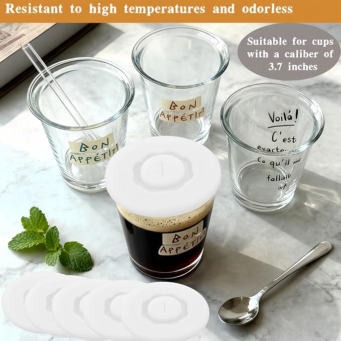 6 Pcs Cross shaped silicone cup lid, Transparent Cup Lid - Image 4