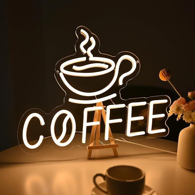 Planzo Coffee Neon Signs Light for Restaurant Coffee Shop Home Cafe Bar Beer by Planzo