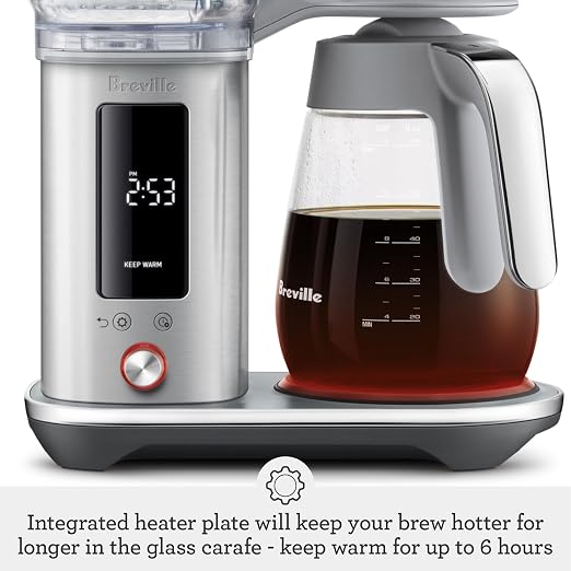 Breville Luxe Drip Coffee Machine BDC415OLT, Olive Tapenade, Glass Carafe - Image 7