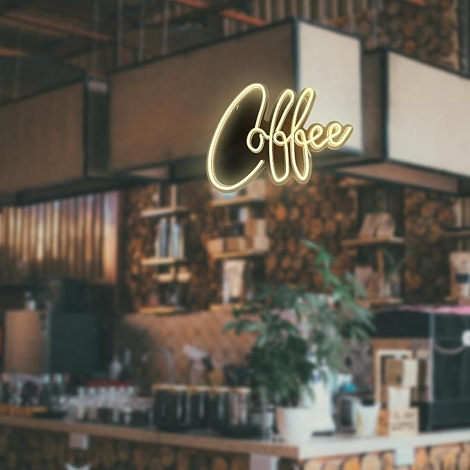 Coffee Neon Sign Bar Wall Decor, Adjustable Brightness Led Lights Sign - Image 6