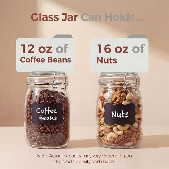 HomArtist 32 oz Wide Mouth Glass Jars - Image 4