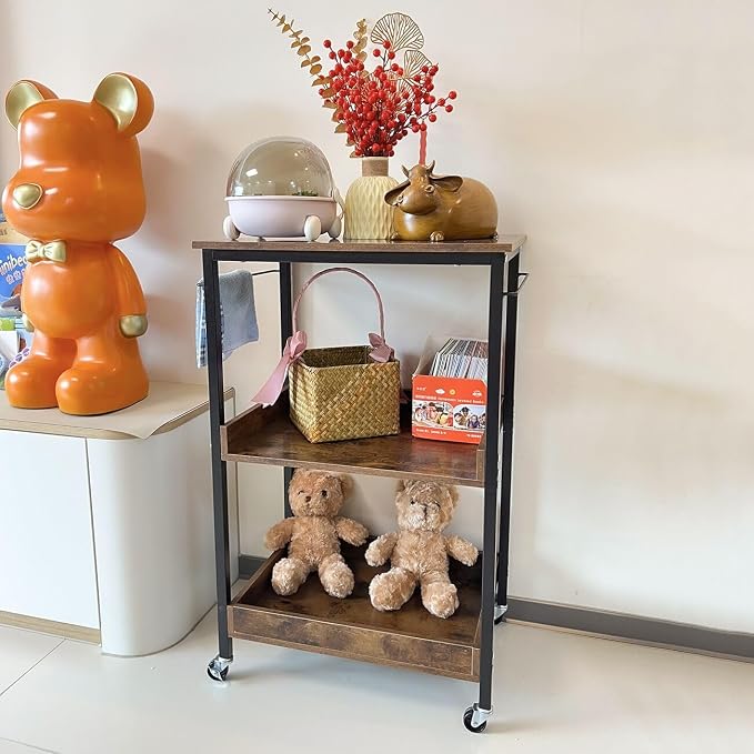 3-Tier Rolling Utility Cart - Image 6