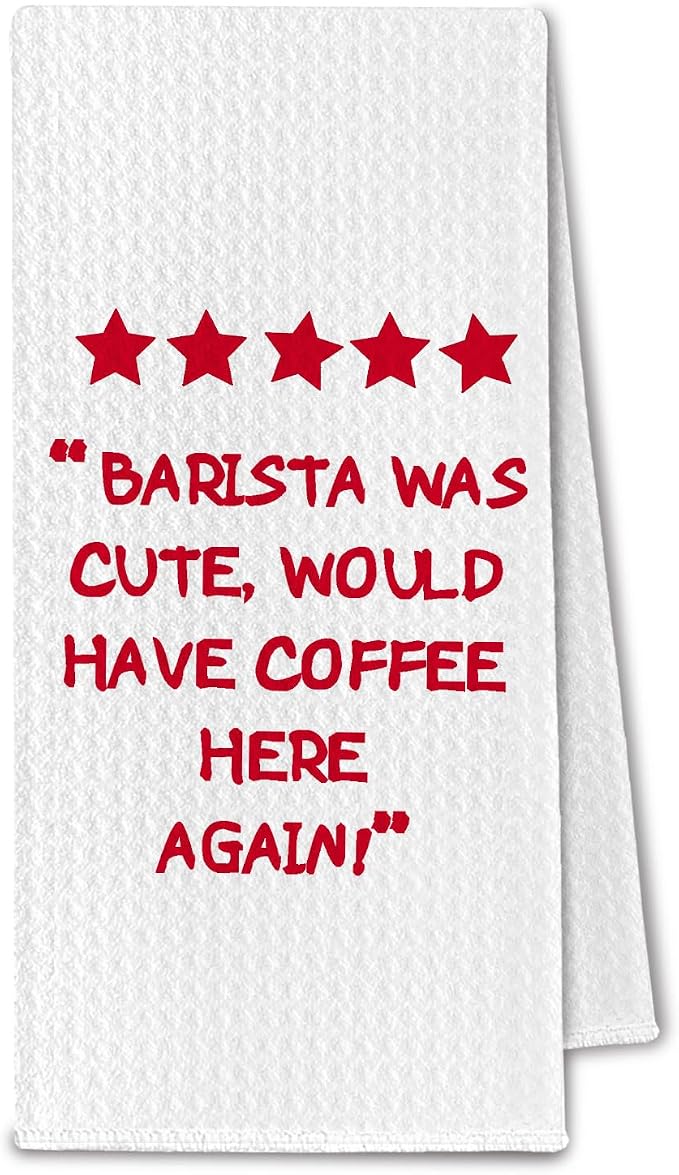 Barista Coffee Kitchen Towels, Coffee Bar Lover Gifts by Unknown