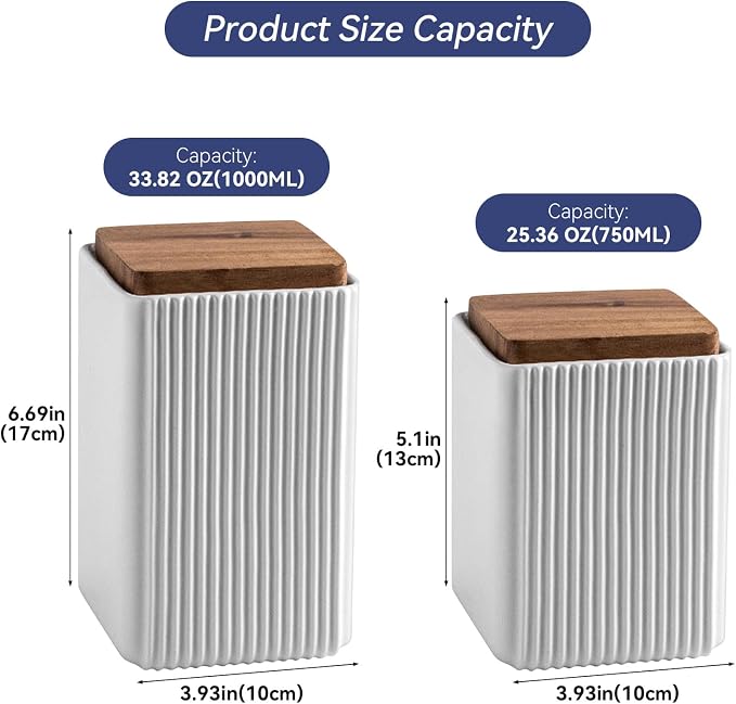 Ceramic Storage Jars Modern Elegant Highly Polished Airtight Storage Canisters - Image 5