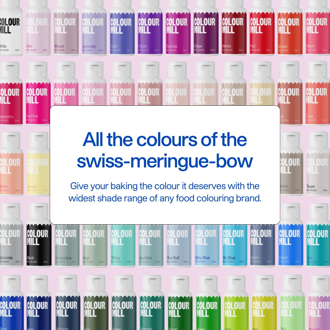 Colour Mill Oil-Based Food Coloring, 20 Milliliters Each of 6 Colors: Baby Pink, Candy, Hot Pink, Raspberry, Red and Rose - Valentine's Set