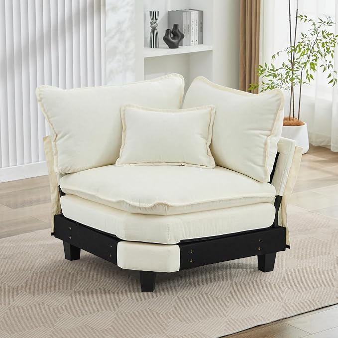 Corner Seat for Sectional Sofa, Modular Cloud Couch by OQQOEE