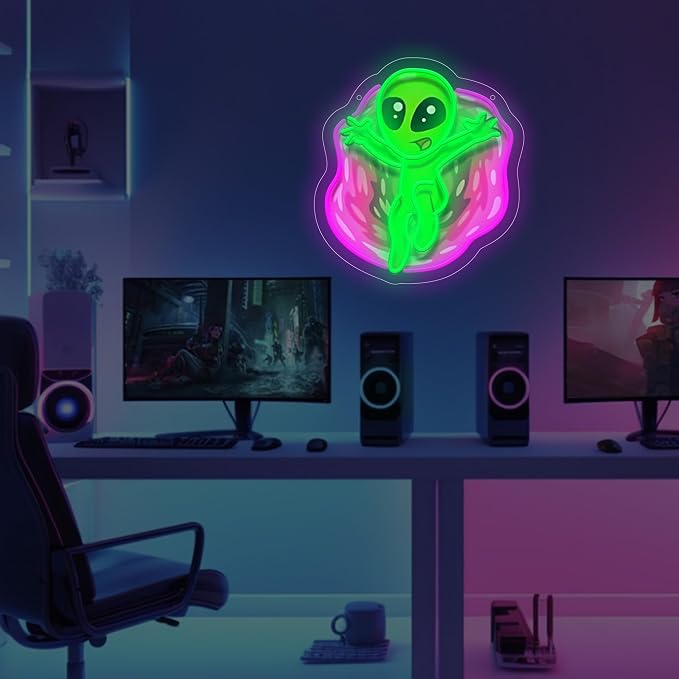 Alien LED Neon Sign, USB Powered Neon Wall Light - Image 7