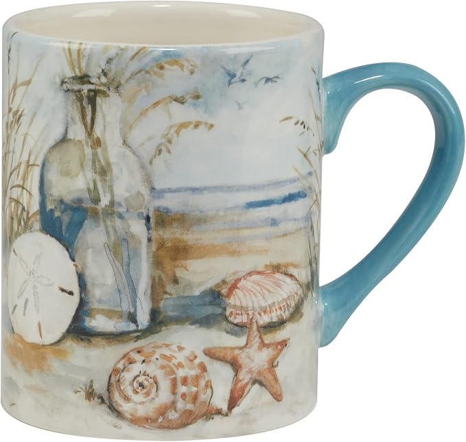 Coastal Landscape 16 oz. Ceramic Mugs – Set of 4 Assorted Beach Designs - Image 2