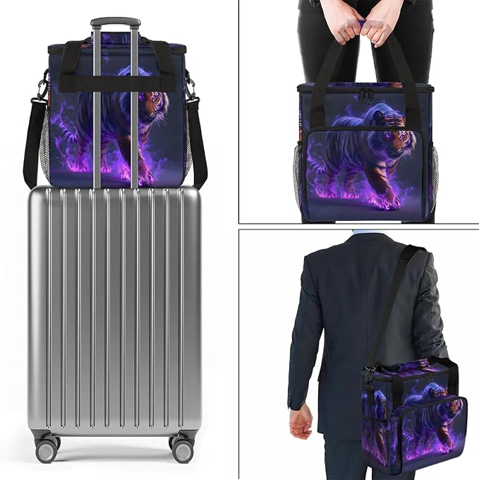 Cool Tiger Coffee Maker Carring Bag, Large Insulated Storage Organizer Case - Image 7