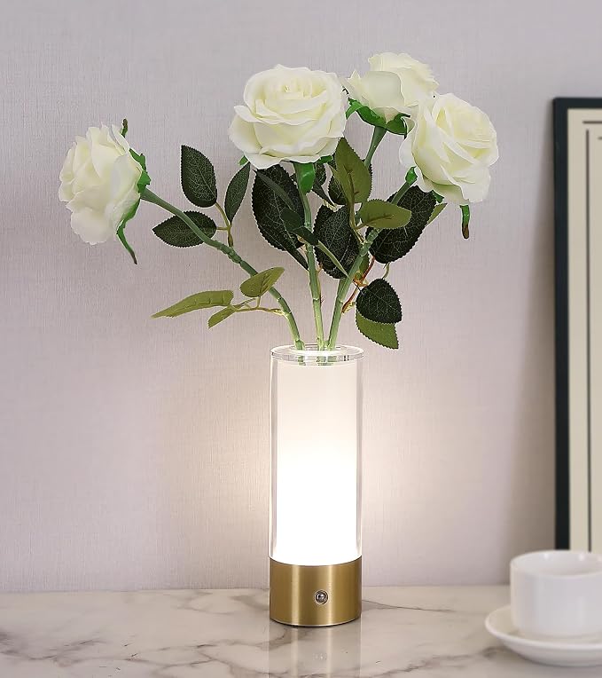 AIHYING Flower Night Light, Touch Vase Lamp, Rechargeable Cordless Table Lamp by AIHYING