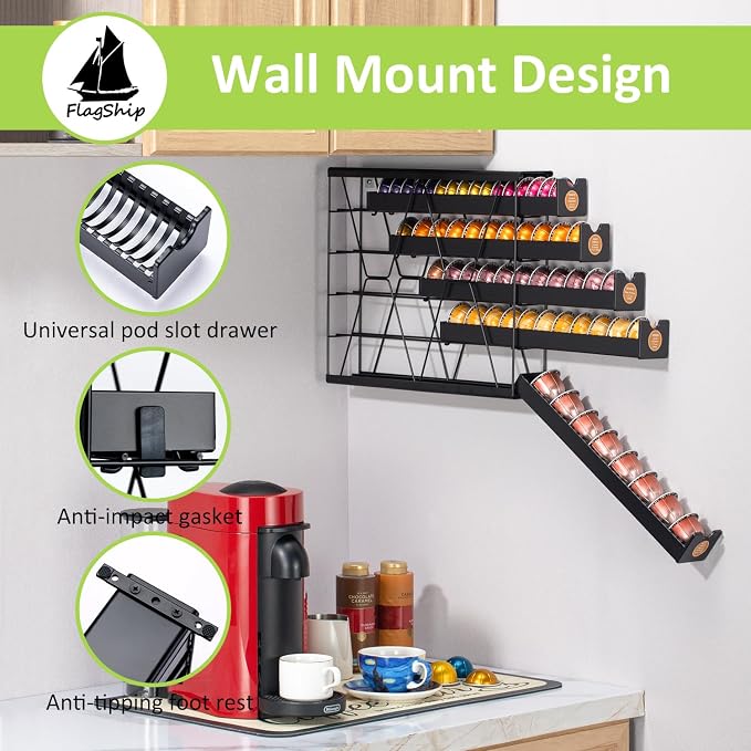 FlagShip 5-Tier Corner Coffee Pod Organizer - Image 3