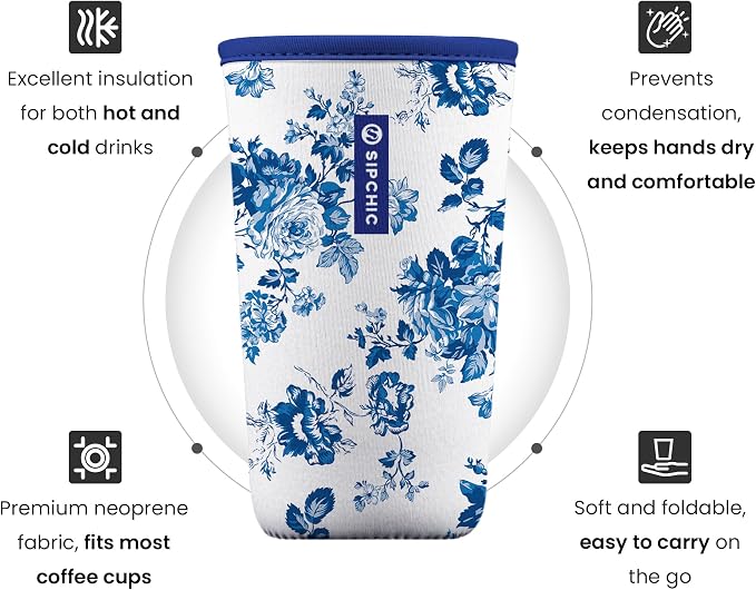 Iced Coffee Sleeve – Neoprene Reusable Cup Sleeves - Image 2