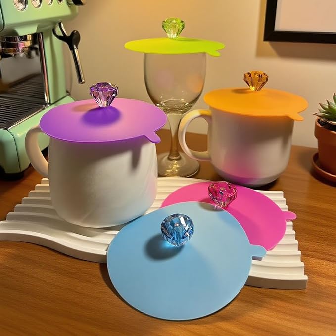 flower Silicone Cup Covers, Flexible Mug Covers, Tea Pots, Hot Cup Lids - Image 5