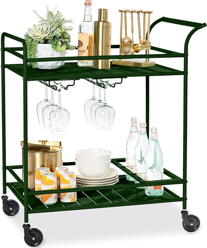 Best Choice Products Rolling Bar Cart, Mobile Home Bar Serving Cart, Serving by Unknown
