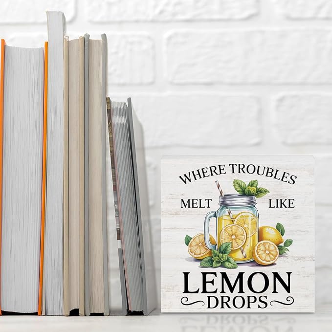 Lemon Themed Gifts Wood Box Sign - Image 3