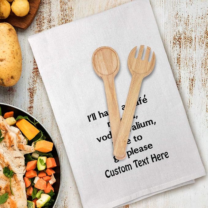 Style In Print Custom Decor Flour Kitchen Towels I'll Have A CAF Mocha Vodka - Image 3