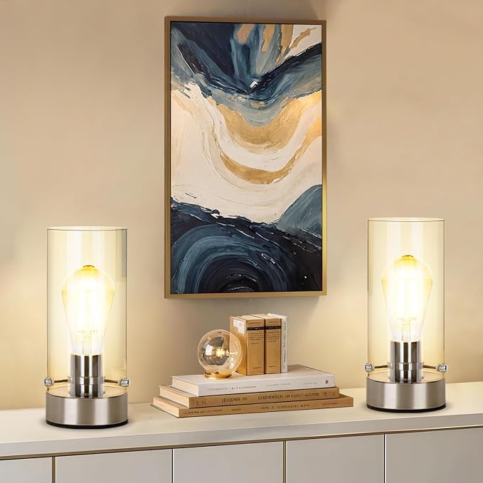 Table Lamp for Bedroom, Bedside Modern Nightstand Lamp - Image 5