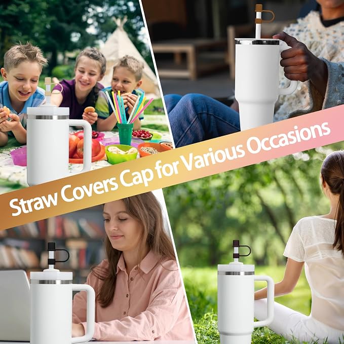 6PCS Silicone Straw Covers Cap Compatible - Image 7