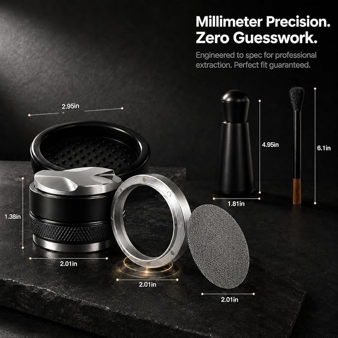 51mm Espresso Accessories Kit, Coffee Distributor & Tamper Leveler - Image 2