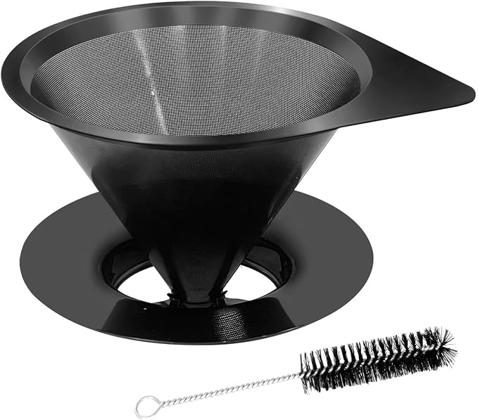 LHS Pour Over Coffee Dripper Reusable Coffee Filter Paperless Coffee Filter by LHS