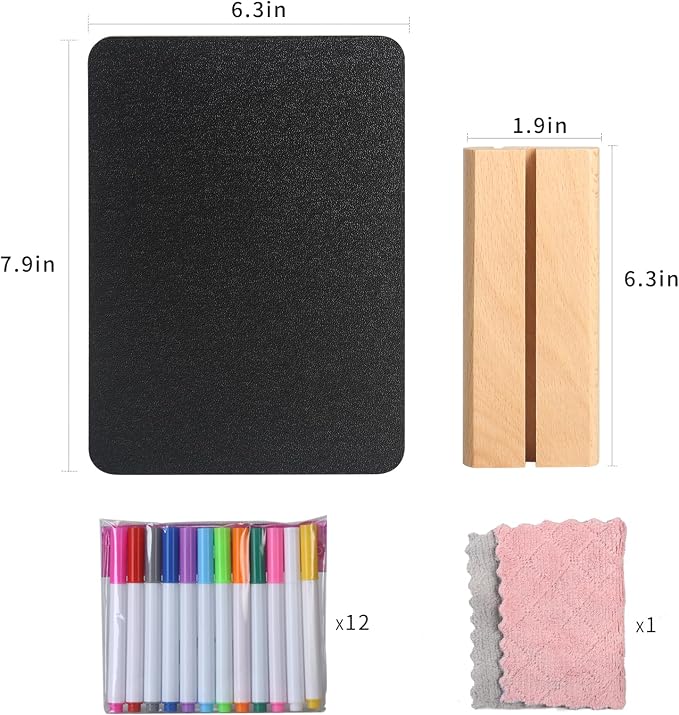 6 Pack Chalkboard Signs, 6x8 Inch Mini Chalkboard Signs - Image 2
