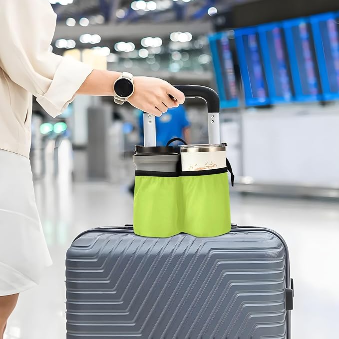 DOMIKING Neon Yellow Travel Luggage Cup Holder - Image 5