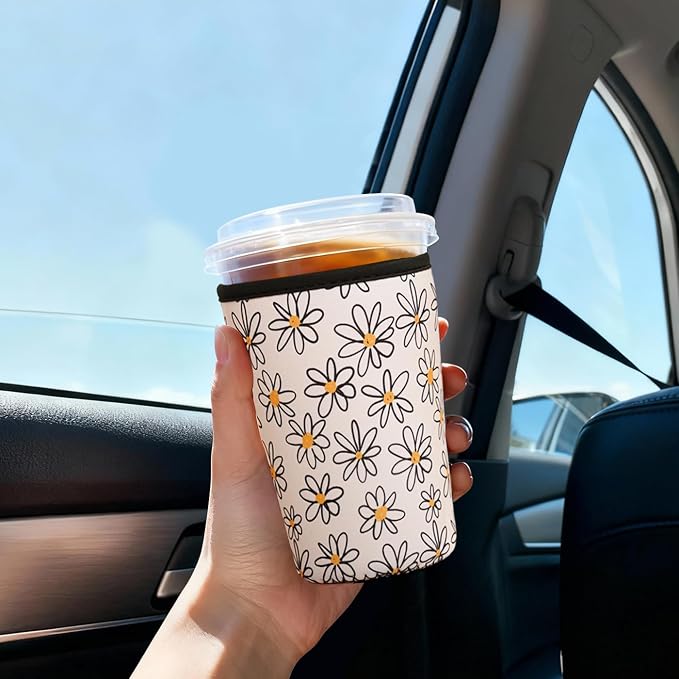 Reusable Insulated Sleeve for Iced Coffee Cup, Beverage Holder for Iced Coffee - Image 3