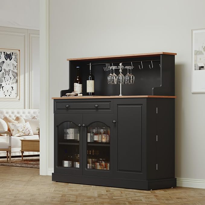 ARTPOWER Farmhosue Coffee Bar Cabinet - Image 6