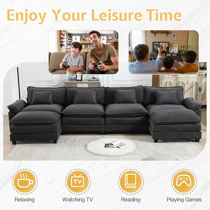 Modular Sectional Sofa, Cloud Couch - Image 6