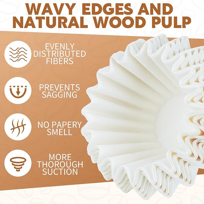 5 Cup Coffee Filters, Disposable Paper Coffee Filters - Image 5
