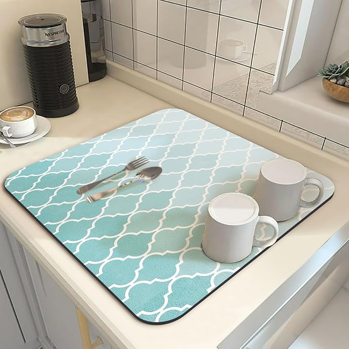 Coffee Bar Mat Rubber Dish Drying Mat - Image 2