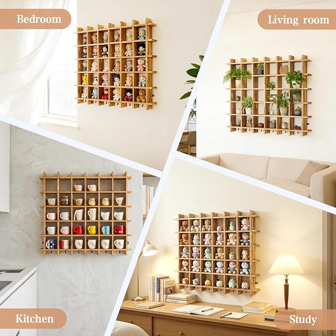 Large Coffee Mug Display Shelf, 41.3 x 35.2 Inch, Wall Mounted Mug Display Rack - Image 8