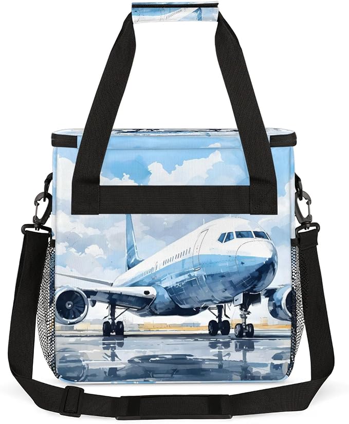Airplanes Printed Coffee Maker Carring Bag, Large Insulated Storage Organizer - Image 5